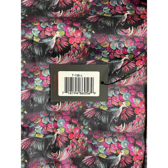 3-63 JARED LANG NWT Men's Dress Shirt Peacocks Multicolor L - Picture 14 of 16